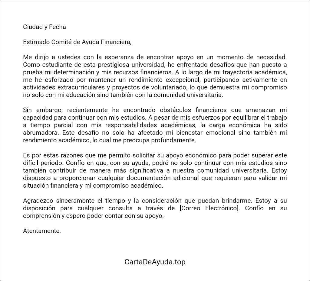 C Mo Elaborar Una Carta Para Pedir Ayuda Economica En La Universidad